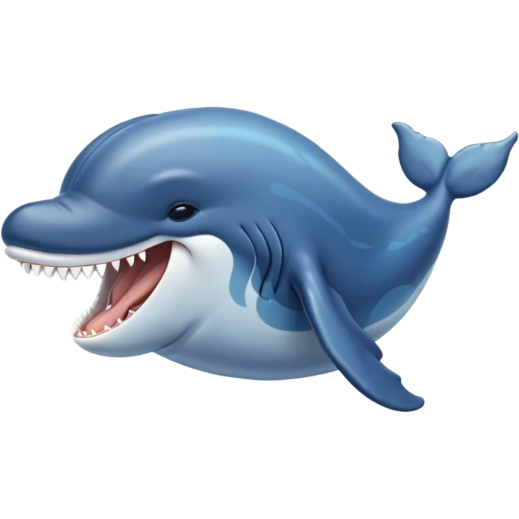 Cinematic Cute Yawning Humpback Whale Portrait Emoji, Head tilted slightly with a dramatic, wide-open yawn, showcasing a massive yet gentle blue-gray body with gently rippling baleen plates and sleepy, half-closed eyes, Simplified yet irresistibly adorable features, highly detailed, glowing with a soft, cozy marine glow, high shine, relaxed yet expressive, stylized with a dash of whimsical deep-sea charm, soft glowing outline, capturing the essence of a drowsy yet affectionate humpback whale that appears ready to drift into a deep-sea slumber! emoji