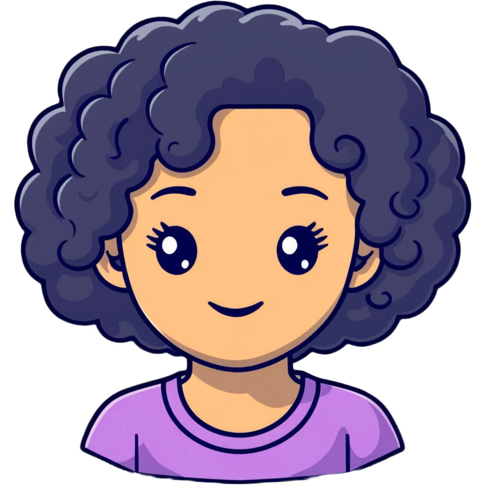 pretty black girl with curly hair emoji
