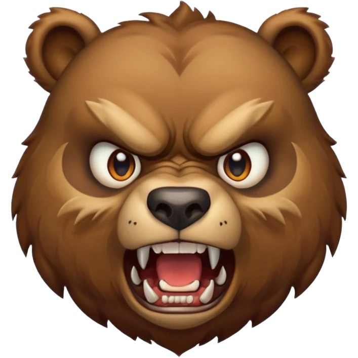 angry bear face emoji