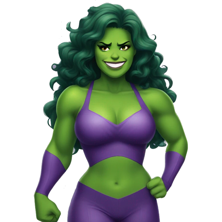 Curvy She-Hulk in love emoji