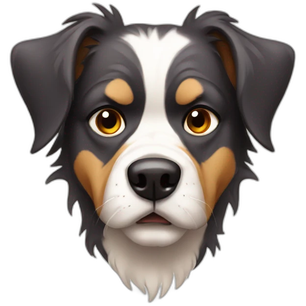 Grumpy Aussie dog emoji