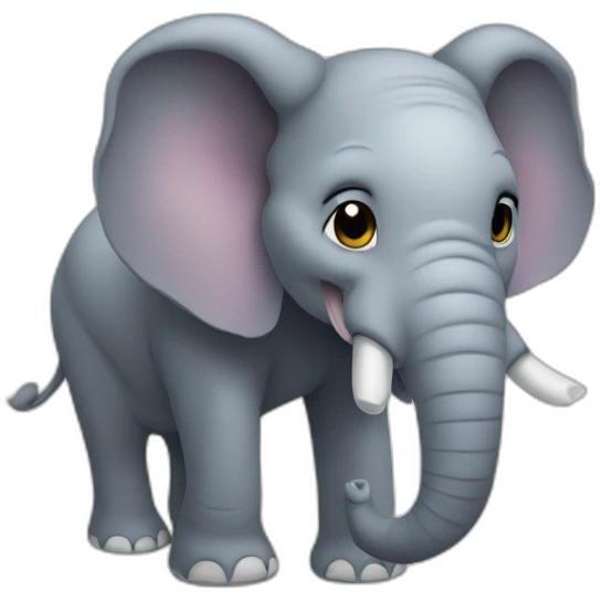 elephant head trunk upwards emoji