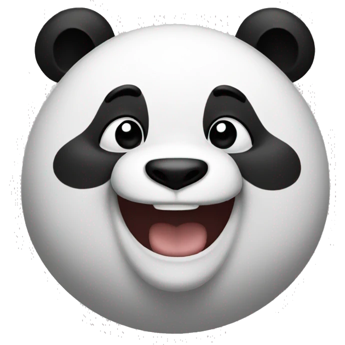 Laughing panda emoji