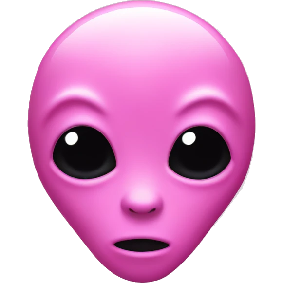 Pink alien face emoji