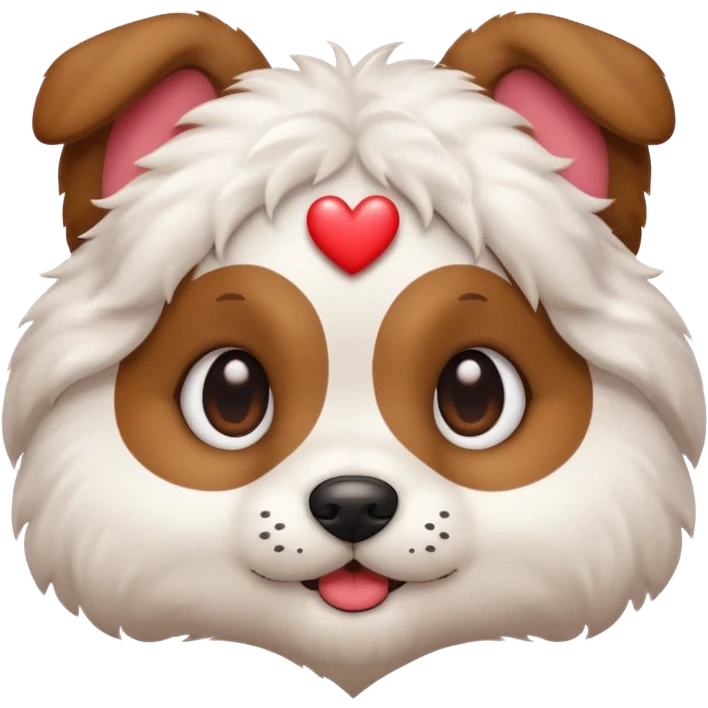 Puppy with heart eyes emoji