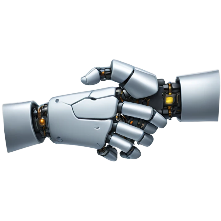 robotic arm hand shake emoji