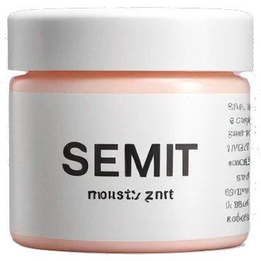 body moisturizer cream pot with label emoji