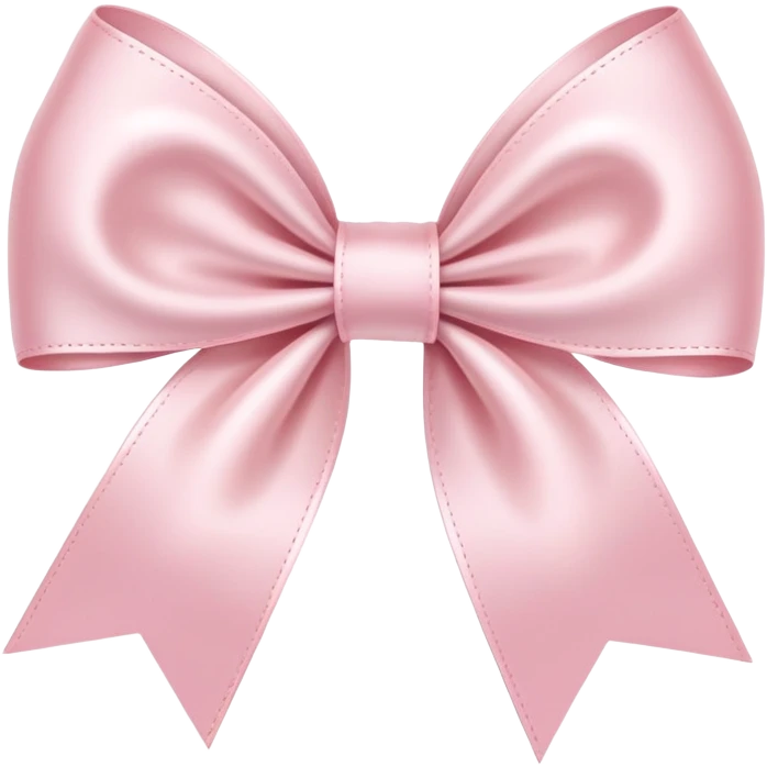 light pink ribbon bow emoji