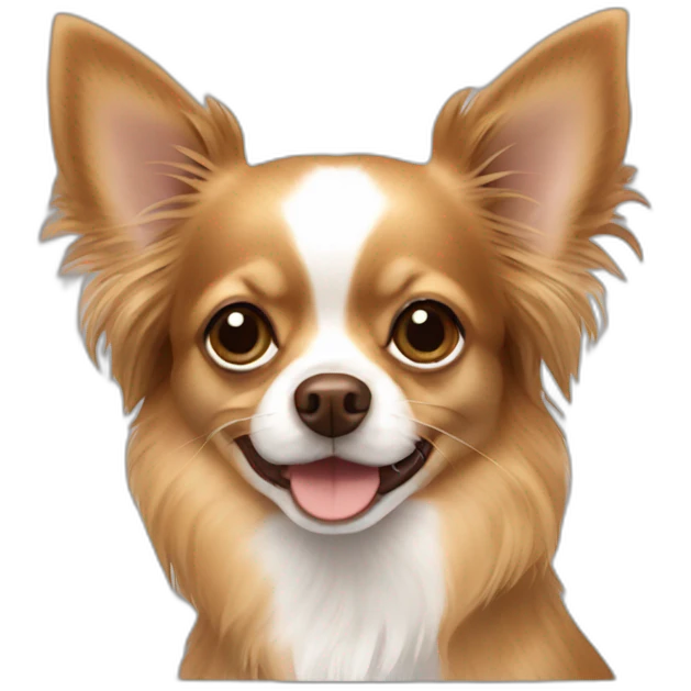 brown longhaired chihuahua emoji