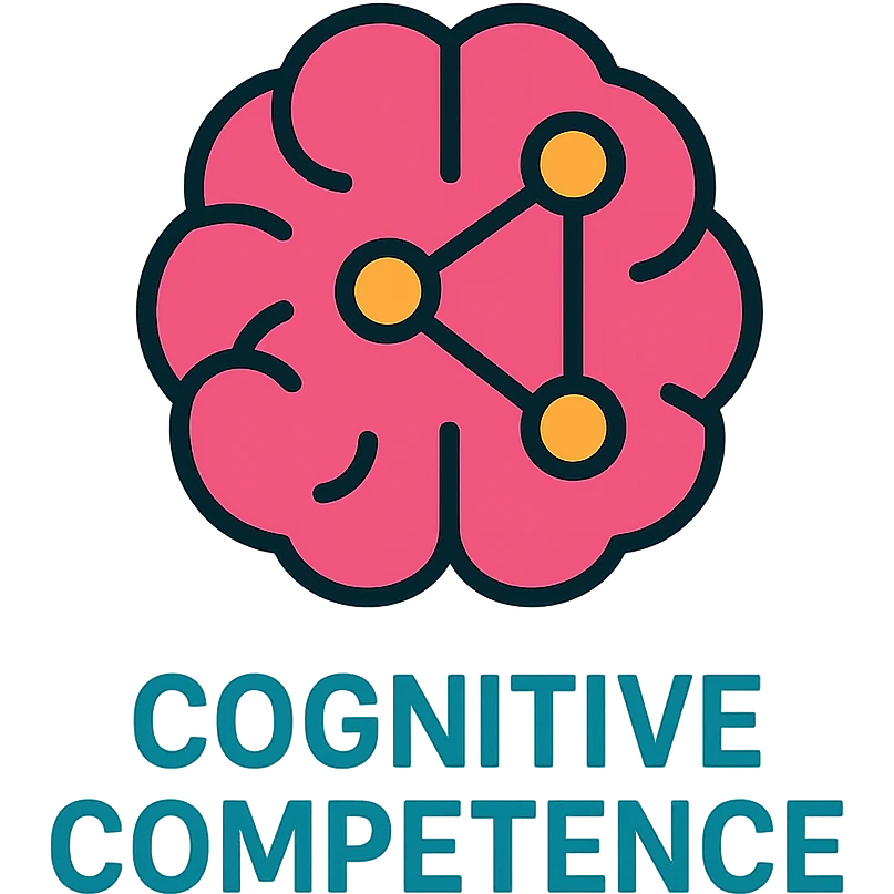 cognitive competence logo, minimal brain icon, subtle neural network, sleek and simple, suitable for tech company emoji