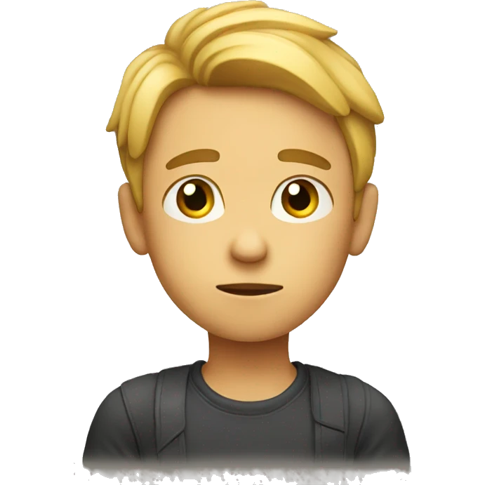a boy thinking emoji