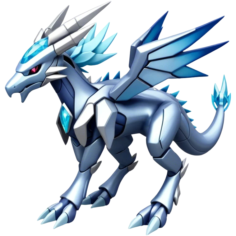 Cyborg-Kyurem-suicune-dialga-hybrid, full body emoji