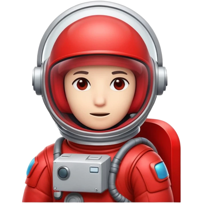 Among Us character in red color with space helmet emoji