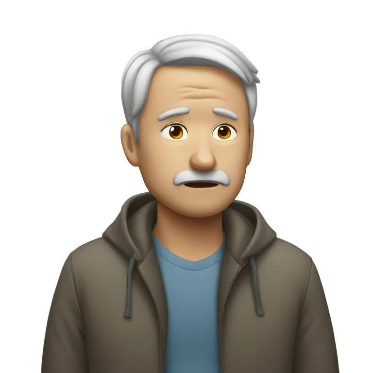 Un homme triste qui pleure emoji