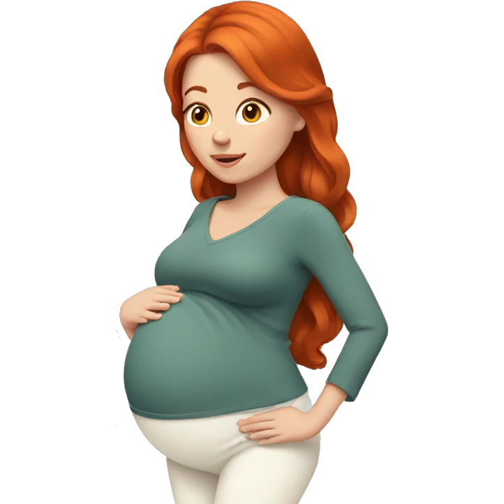 Pregnant redhead emoji