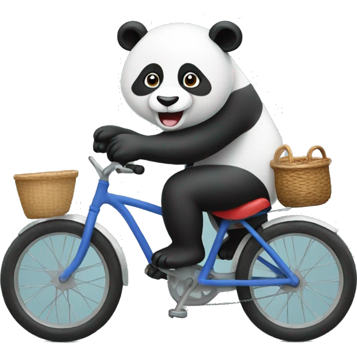 Panda riding a bike emoji