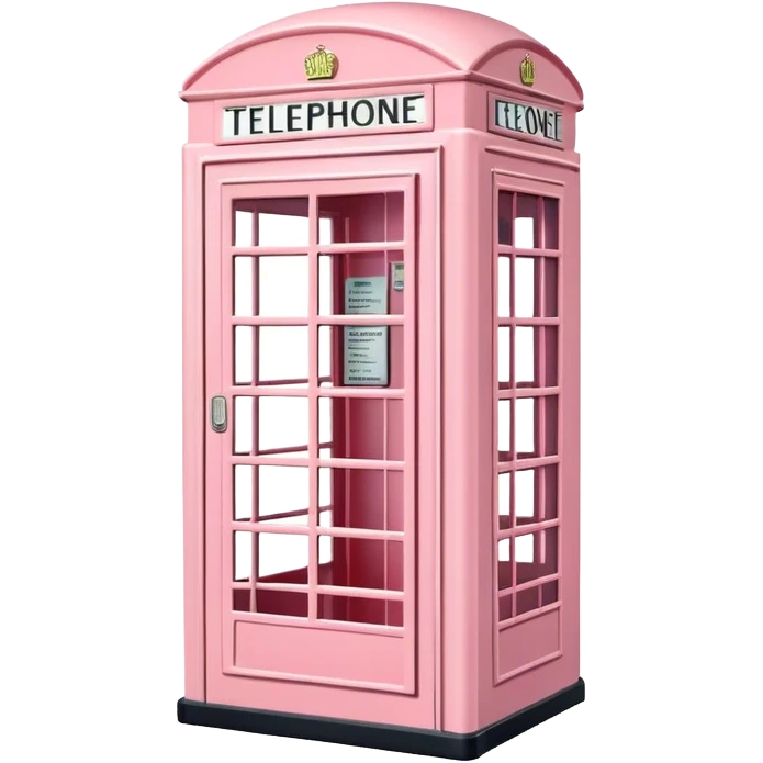 pastel London telephone box emoji