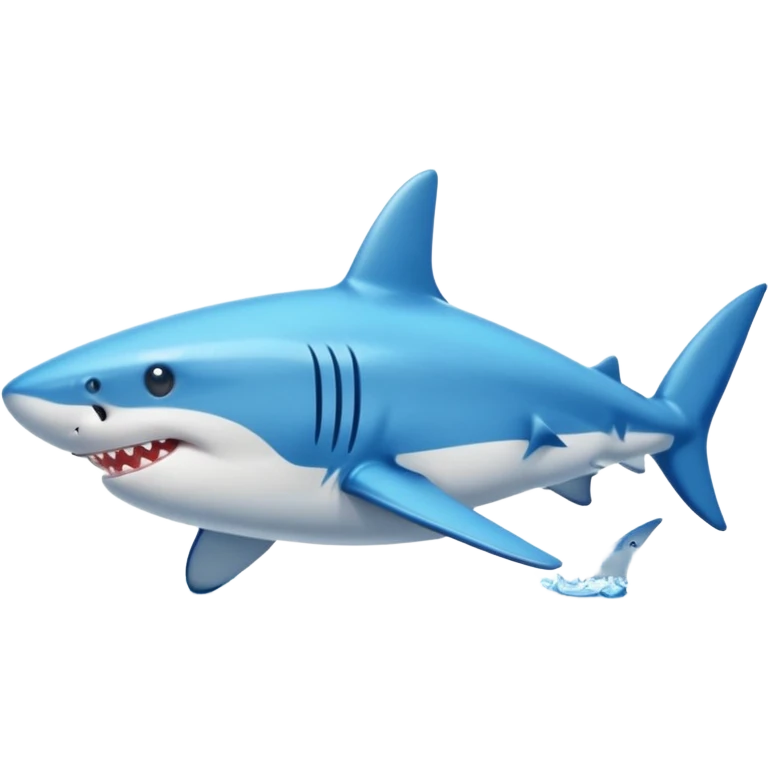 Shark with blue Nike shoes emoji