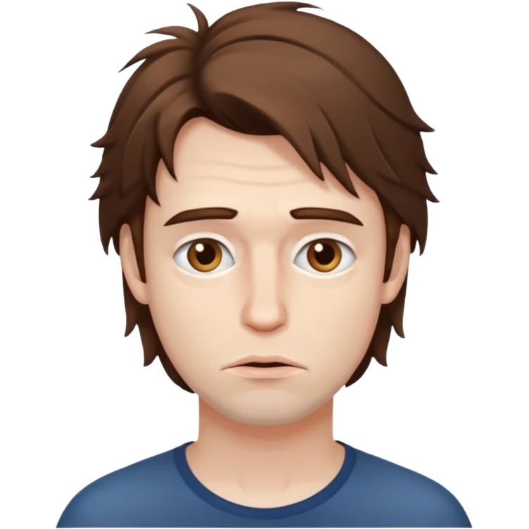 Weak man with disheveled hair emoji