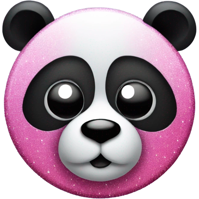 Panda with the black circles replaced with pink glitter  emoji