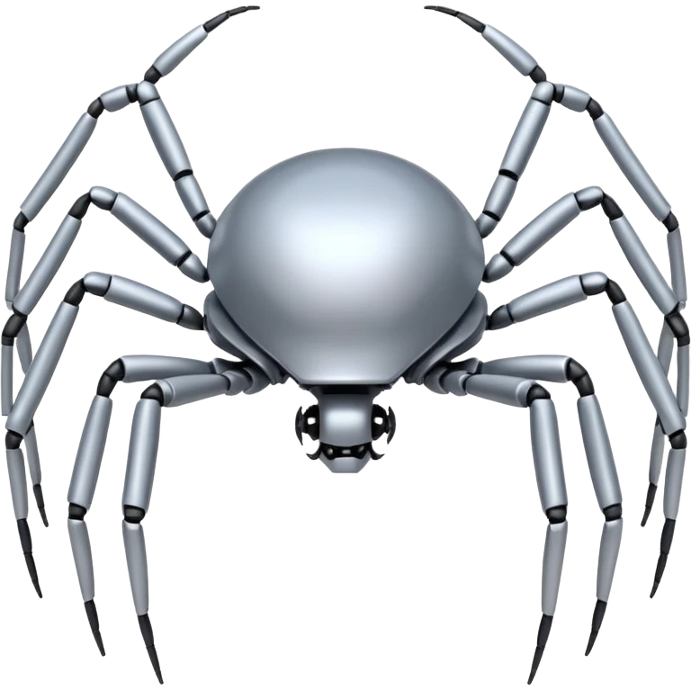 completely symetrical 4 legged robot. center square with spider leg extending from each corner emoji
