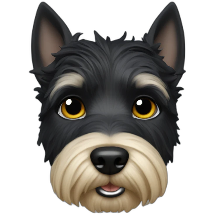 Scottish terrier black eyes faceup emoji