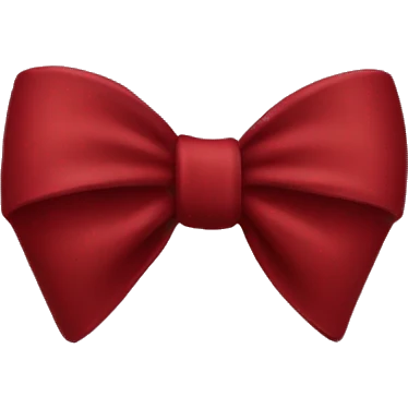 Dark red iPhone bow emoji