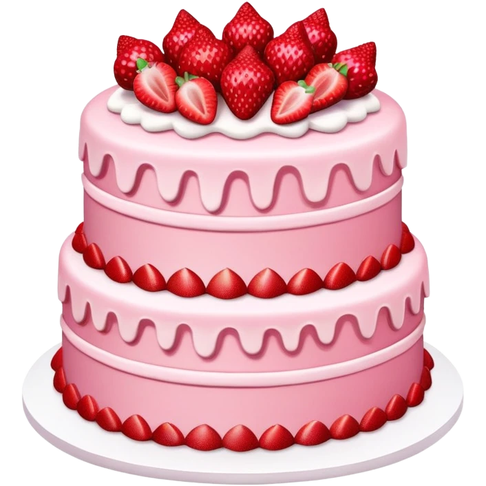 2 tier Strawberry Cake emoji