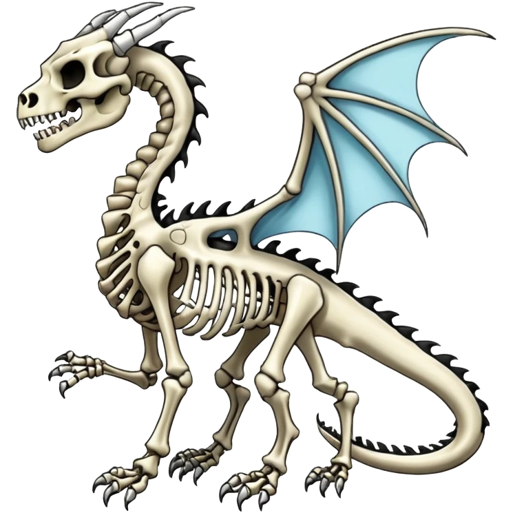 Evil Shiny Sparkly Boneknapper-Skeleton-dragon (full body) emoji