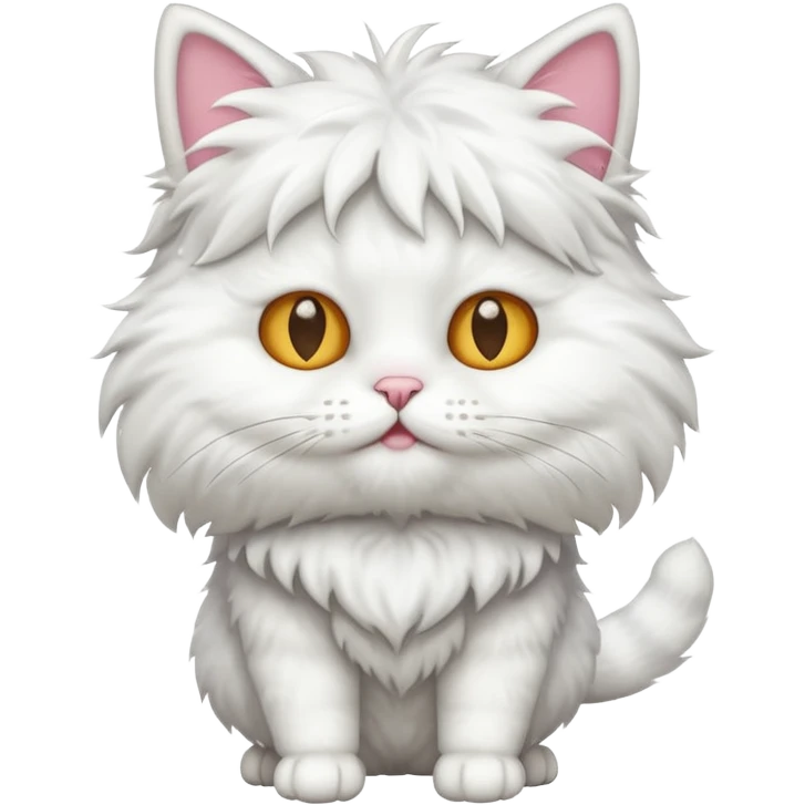 white cat with funny costume emoji
