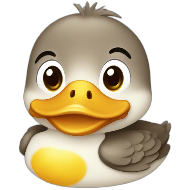 Cute cuddle duck suted emoji