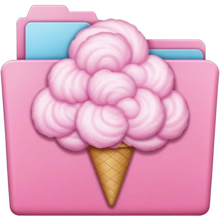 file folder with cotton candy picture  emoji