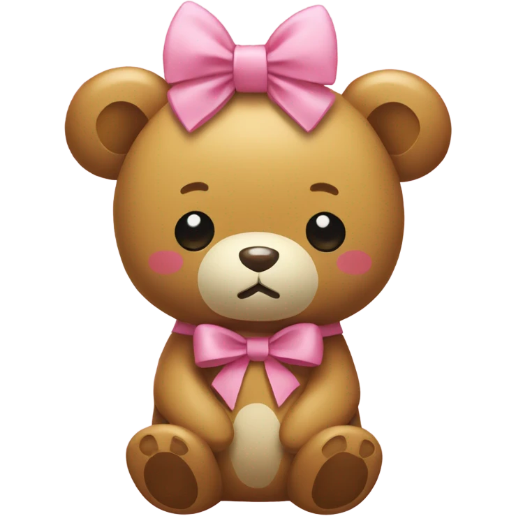 rilakkuma with a pink bow emoji