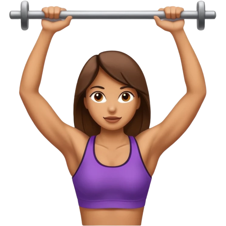 woman doing pull up emoji
