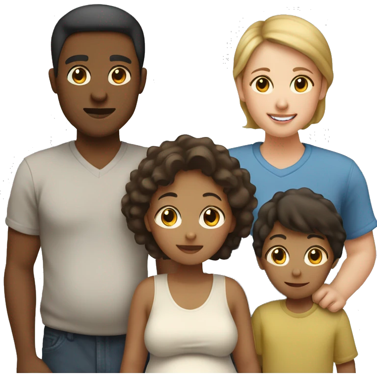 Family;light-brown-haired-pregnant-mother, black-haired-dad, light-brown-haired-boy emoji