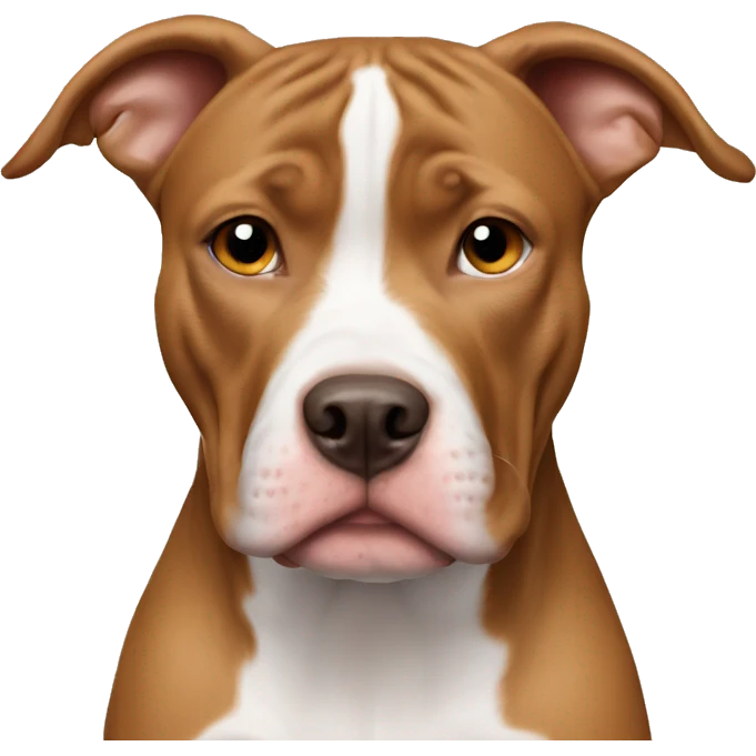 Light brown pitbull ears CROPPED short emoji