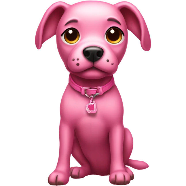 Pink dog with heels emoji