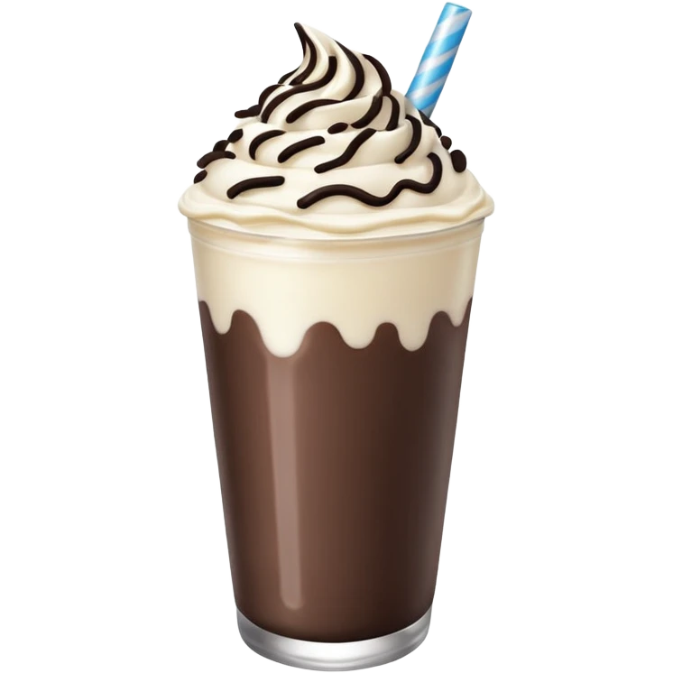 Oreo milkshake emoji, soft shading emoji