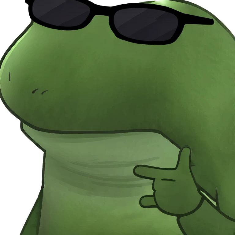frog with sunglasses emoji