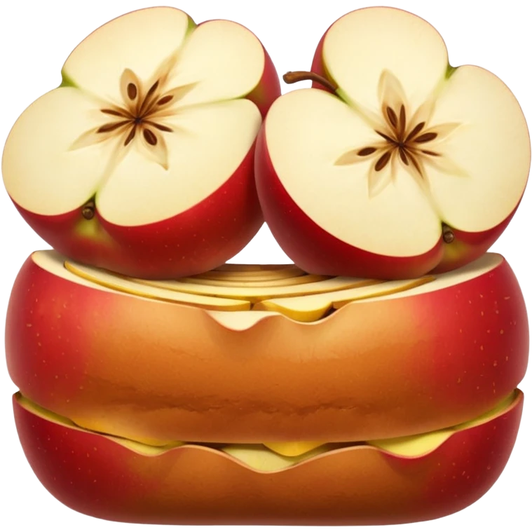 bread with apple slices inside  emoji