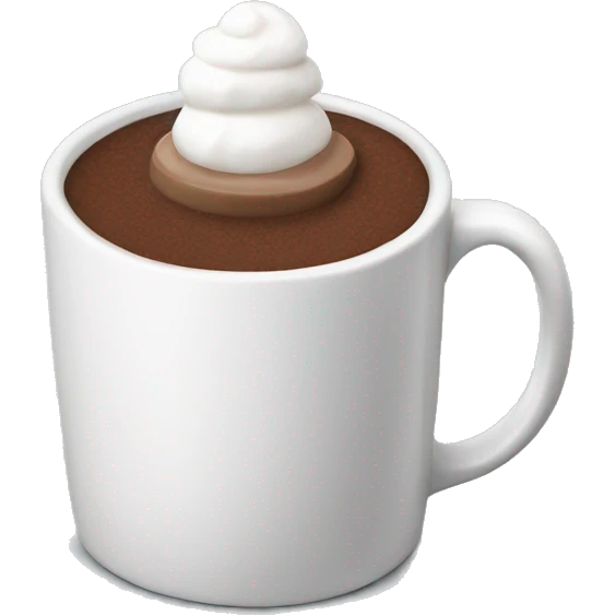 Hot cocoa in a white mug emoji