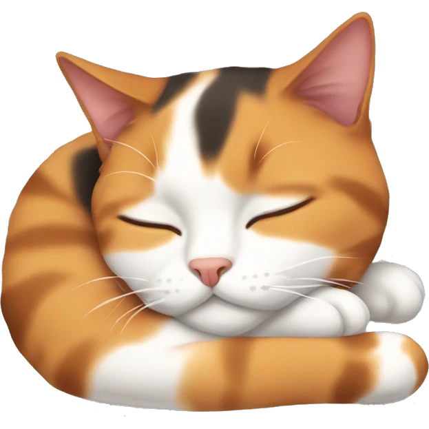 calico cat sleeping  emoji