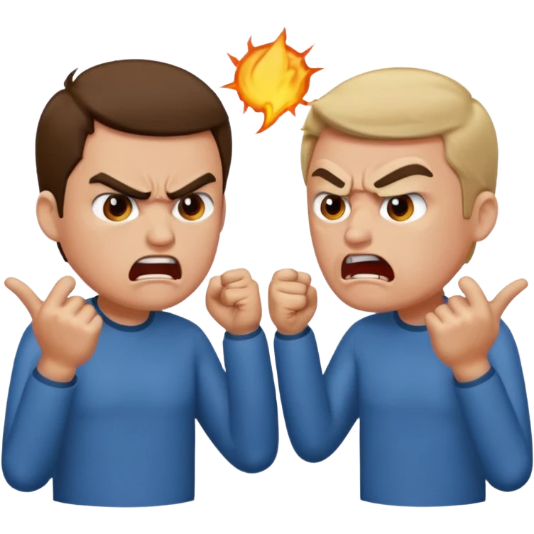 two men arguing emoji