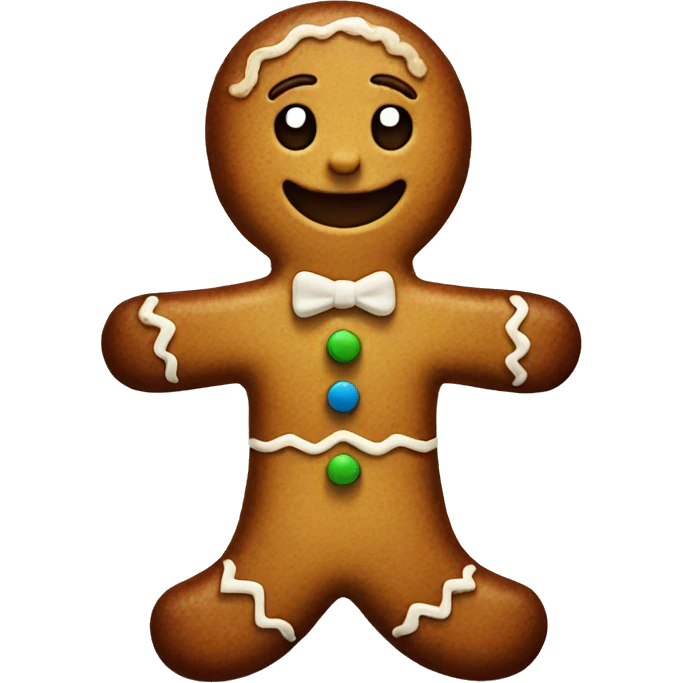 Gingerbread man emoji