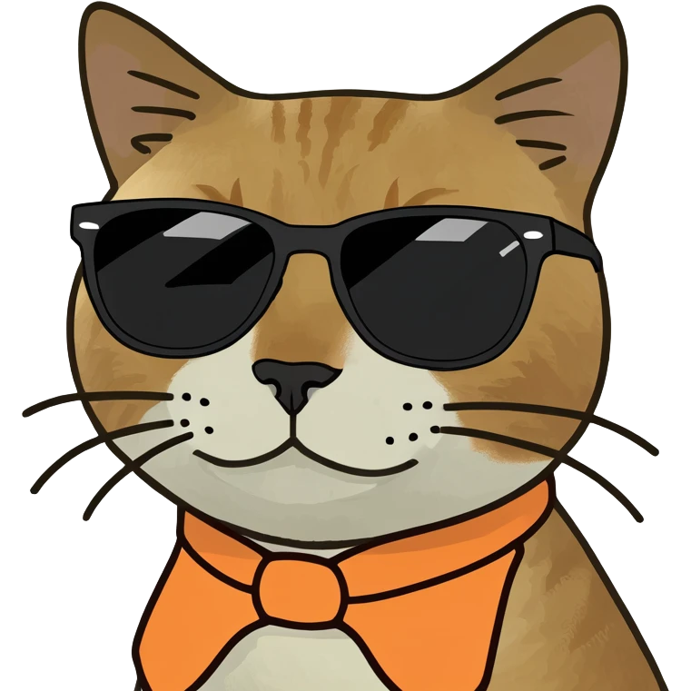 Cat with sunglasses emoji