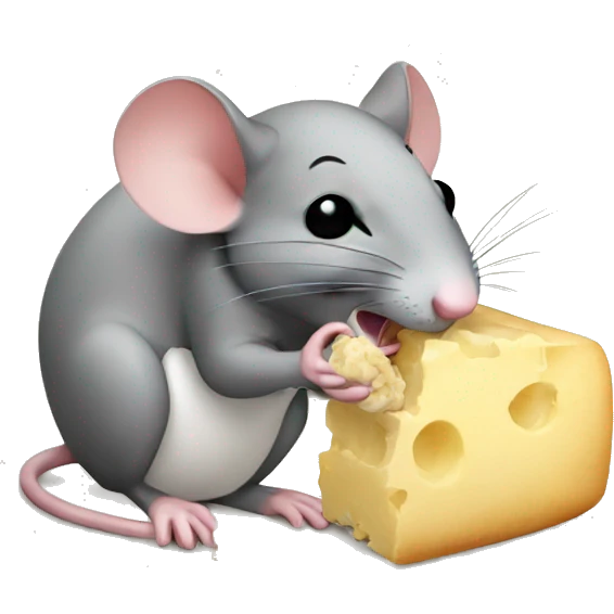 mouse eating emoji