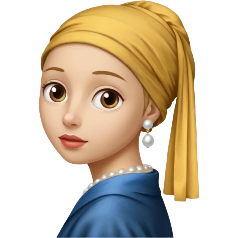 Girl with a Pearl Earring painting emoji