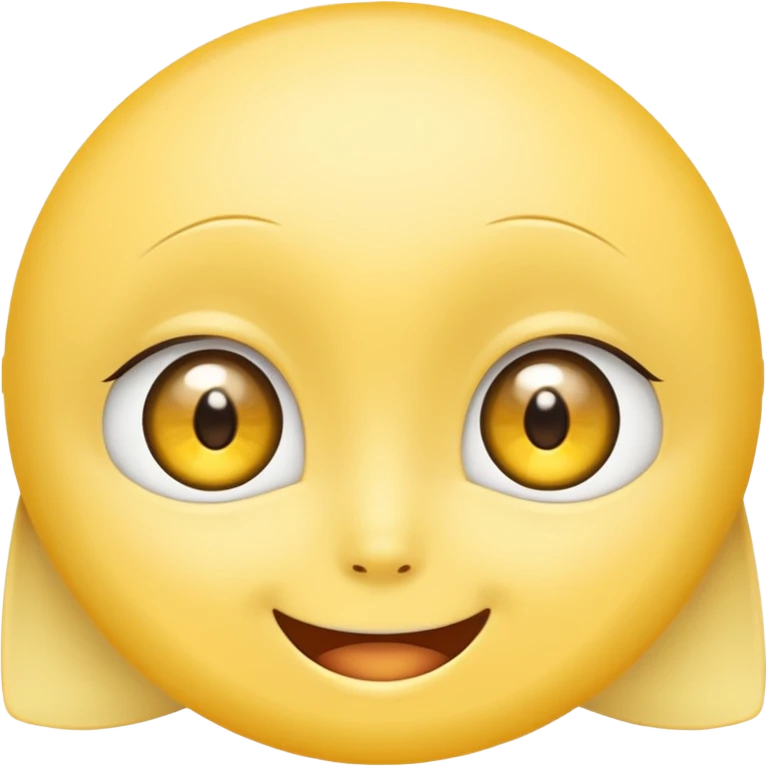 super cute anime eyes classic yellow face cheesy smile emoji