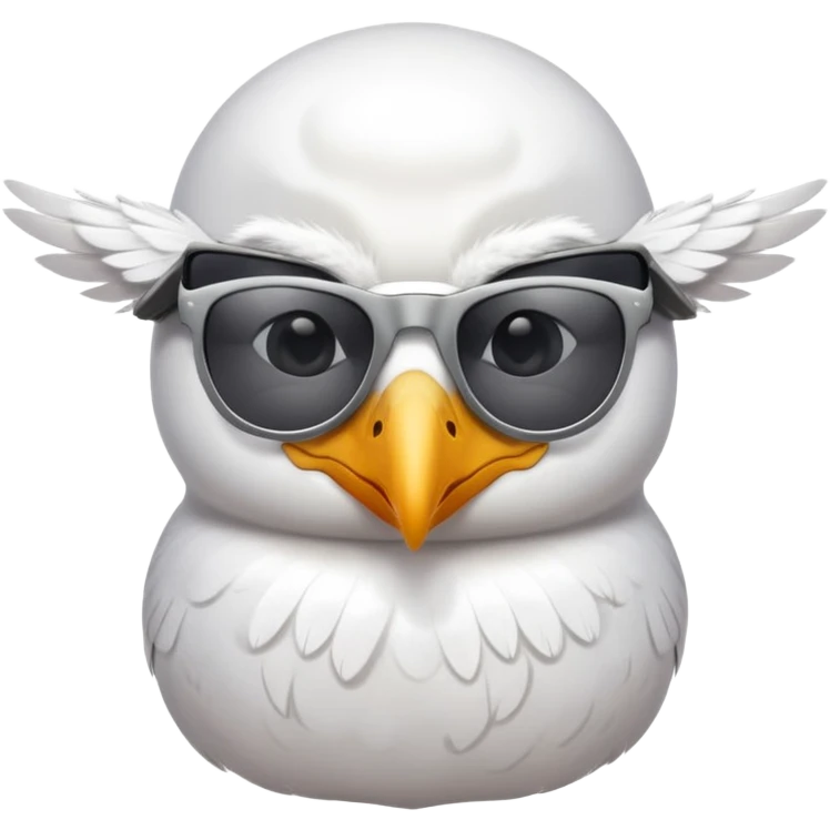 A seagull head with sunglasses emoji