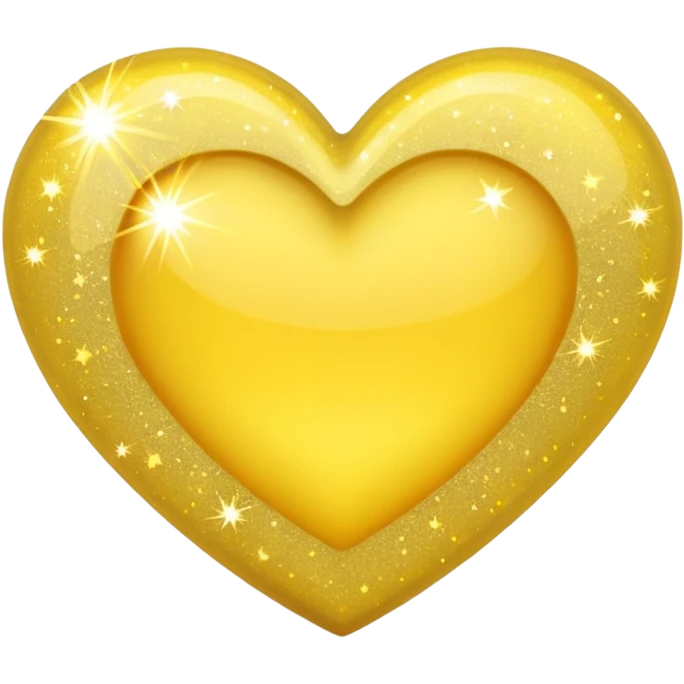 Yellow Sparkle heart emoji